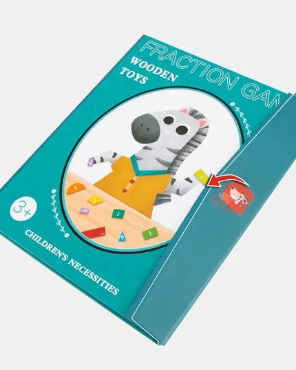 Montessori Magnetic Fraction Learning Math Toy Montessori Arithmetic Teaching Aids Wooden Book Educational Toys For Children