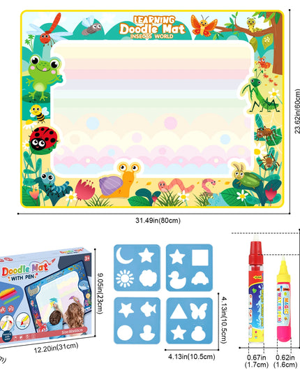 Magic Water Drawing Mat Coloring Doodle Mat with Magic Pens Educational Toys  Painting Board Montessori Toys for Kids Gifts