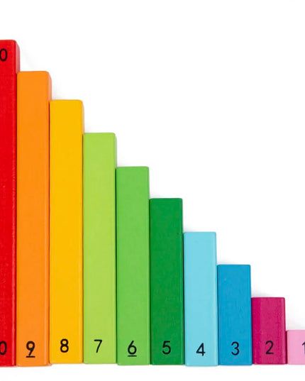 Wooden Montessori Teaching Aids Math Toys Color Fraction Sticks Kindergarten Early Education Learning Educational Toys For Kids