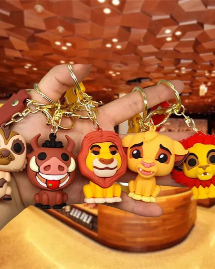 New Anime Disney Keychain Cartoon Mickey Mouse Minnie Lilo & Stitch Cute Doll Keyring Ornament Key Chain Pendant Kids Toys Gifts