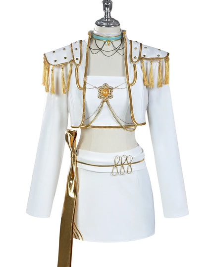 Anime Zoey Rumi Mira Cosplay Costume White PU Leather Uniform Role Play for Party Halloween Carnival Outfits