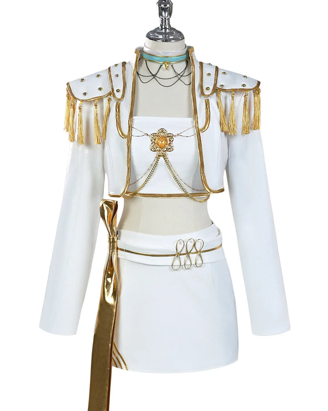 Anime Zoey Rumi Mira Cosplay Costume White PU Leather Uniform Role Play for Party Halloween Carnival Outfits