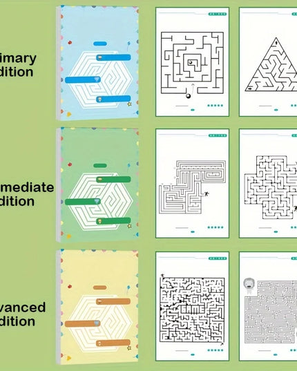 Montessori Maze Game Book, Concentration Training Maze Game, Early Development Toys Book