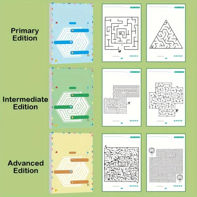 Montessori Maze Game Book, Concentration Training Maze Game, Early Development Toys Book