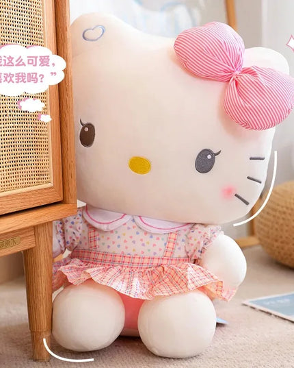 Hello Kitty Anime Hello Kitty Stuffed Toys Plushier Soft Pillow Birthday Gifts For Girls Kawaii Hello Kitty Plush Dolls