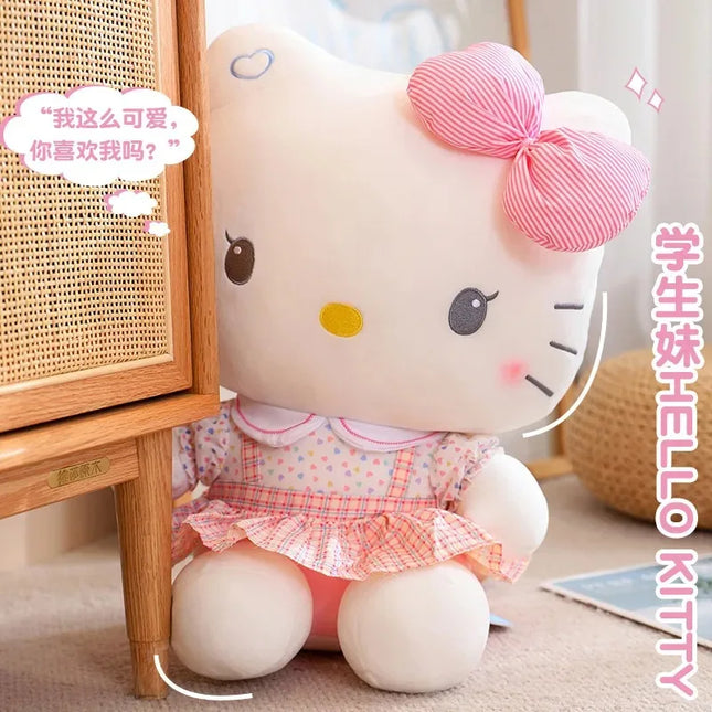 Hello Kitty Anime Hello Kitty Stuffed Toys Plushier Soft Pillow Birthday Gifts For Girls Kawaii Hello Kitty Plush Dolls
