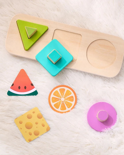 Montessori Wood Toys 0-12Months Baby Colorful Geometry Grasping Board Toys Newborn Sensory Touch Shape Recognition Game Toy Gift