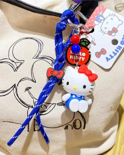 New Hello Kitty Creative Keychain Backpack Pendant Car Interior Couple Accessories Cartoon Decoration Children's Birthday Gift