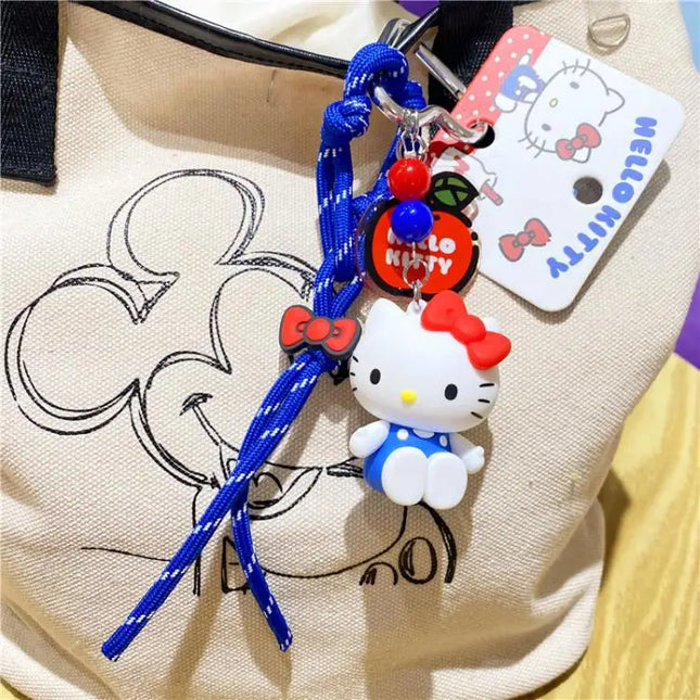 New Hello Kitty Creative Keychain Backpack Pendant Car Interior Couple Accessories Cartoon Decoration Children's Birthday Gift