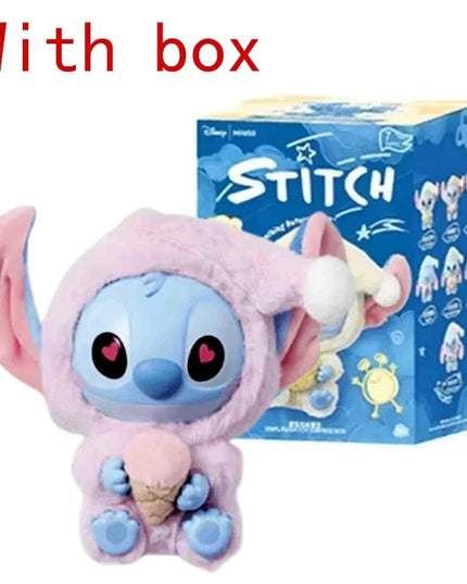 Stitch Eat Something Before Sleep Series Blind Box Plush Vinyl Toys Cute Doll Replica Mystery Box Bag Pendant Decor Gift