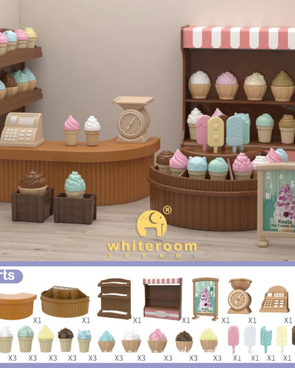 Small Dolls Mini Toys For Girls Gift Present House Accessories DIY Doll Furniture Set Bathroom Kitchen Living Room Bakery