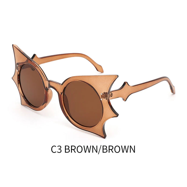 1pc Bat Hip Hop Funny Sunglasses Butterfly Sunglasses Concave Sunglasses Personalized Versatile Sunglasses