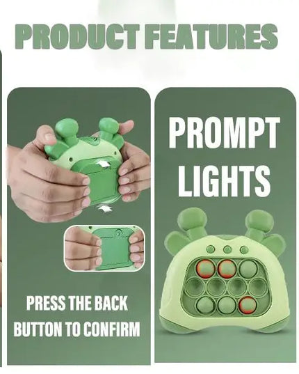 Pop it Quick Push Game Machine Fidget Kids Games Toys Sensory Toys Handheld Game Bubble Stress Pop Light Up Game for Kids Adults
