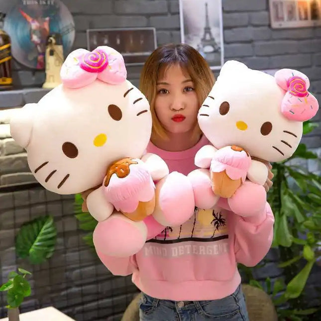 Hello Kitty Filling Plush Toys Stuffed Animal Sanrio Kawaii Kitty Plushie Doll Room Decor High Quailty Gift Girl 30-50cm Doll