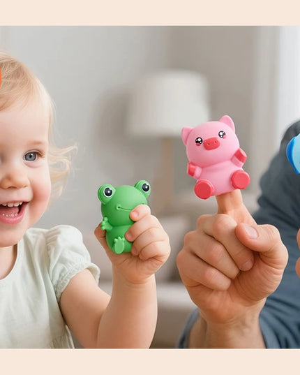 Toddler Learning Toys Montessori Train Set with Farm Animals Counting Sorting Toys Fine Motor Finger Puppets Games For Gifts