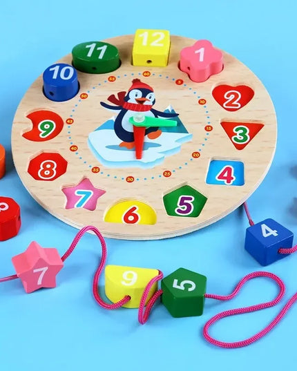 Montessori Wooden Toys for Babies 1 2 3 Years Boy Girl Gift Baby Development Games Wood Puzzle for Kids Educational Learning Toy