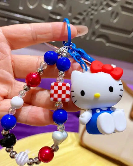 New Hello Kitty Creative Keychain Backpack Pendant Car Interior Couple Accessories Cartoon Decoration Children's Birthday Gift