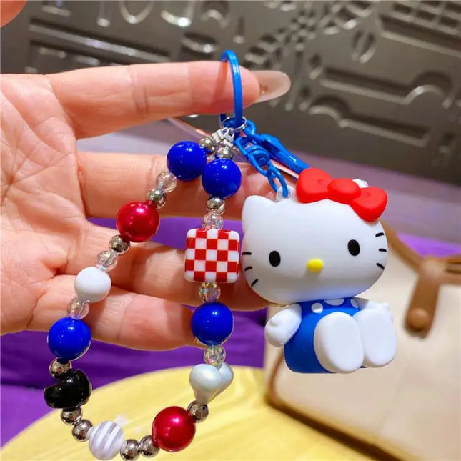 New Hello Kitty Creative Keychain Backpack Pendant Car Interior Couple Accessories Cartoon Decoration Children's Birthday Gift