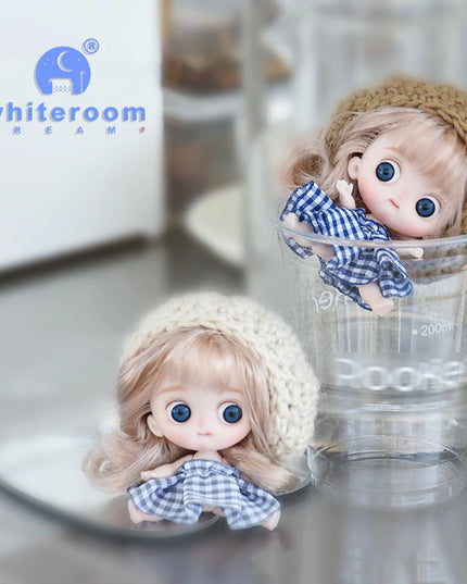 Small Dolls Mini Toys For Girls Gift Present House Accessories DIY Doll Furniture Set Bathroom Kitchen Living Room Bakery