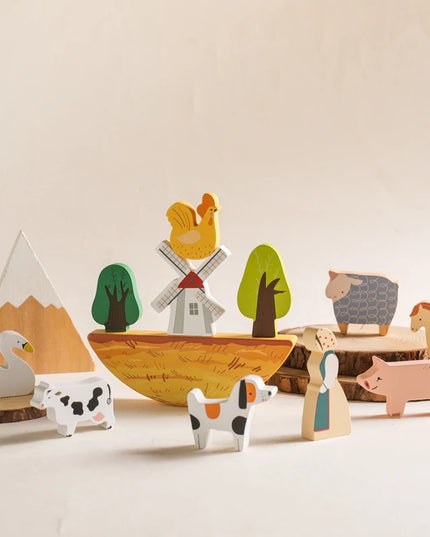 Montessori Game 1Set Of Farm Simulated Wooden Children's Toys Educational Toy Baby Room Decoration Desktop Furnishings Baby Gift