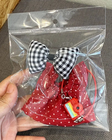 For 17cm Labubu Doll Luxry Brand design Diy Accessories Dress Sweater Overalls T-shirt Hat Set For Labubu Trendy Clothing Gift