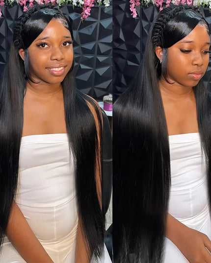30 40 Inch 13x6 Hd Lace Frontal Human Hair Wigs 250 High Density Straight Front Wig 13x4 Pre Plucked Black Brazilian For Wowan
