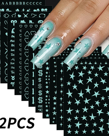 12sheet Cartoon Stitch Angel Nail Stickers Set Multiple Action Kawaii Stitch Nail Art Decals Adhesive Kids Manicure Decorations