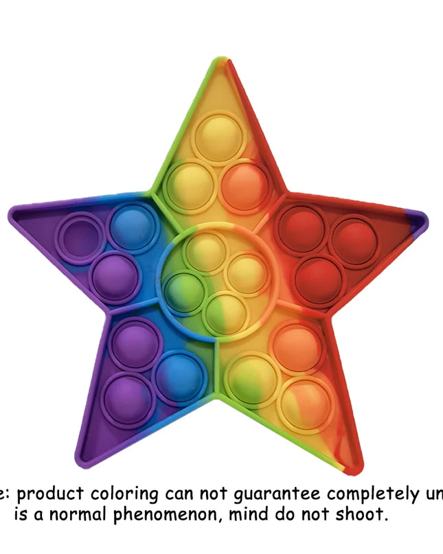 Push Pop Bubble Fidget Sensory Toy Stress Relief Toys Pack for Kids Adults Rainbow Anti-Anxiety Tools Office Stress Relief Toys