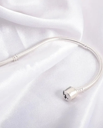 Handmade Original Fine Jewelry 925 Silver Charm Bracelet Soft Smooth Snake Bone Bracelets for Women