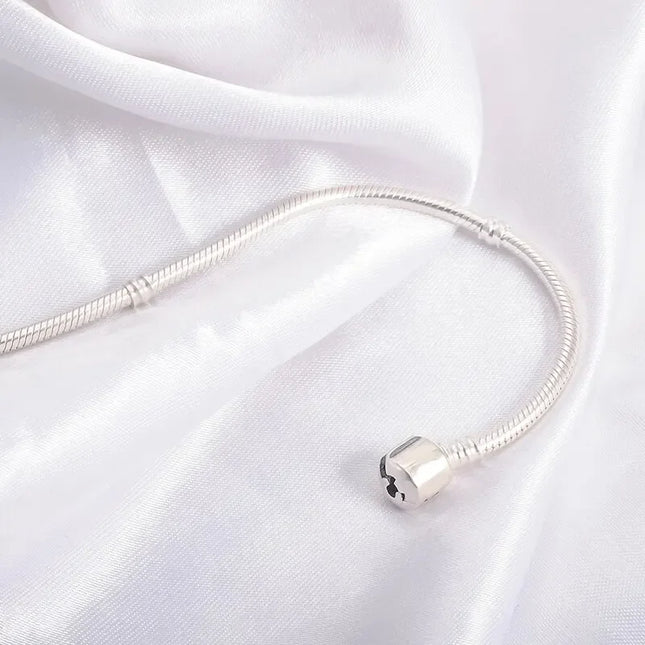 Handmade Original Fine Jewelry 925 Silver Charm Bracelet Soft Smooth Snake Bone Bracelets for Women