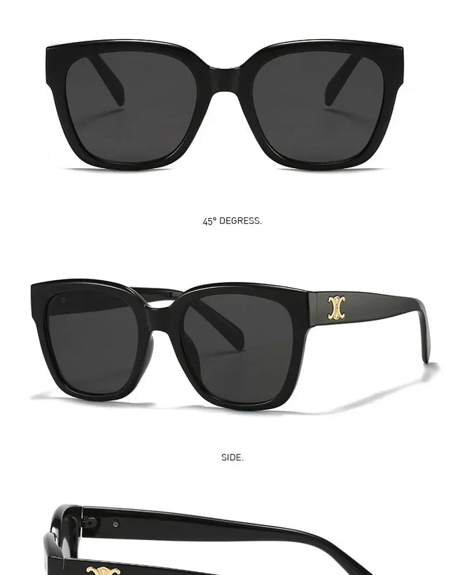 Man Summer 2025 new sunglasses high-end square slimming Facebook same style sunglasses anti UV simple women's version