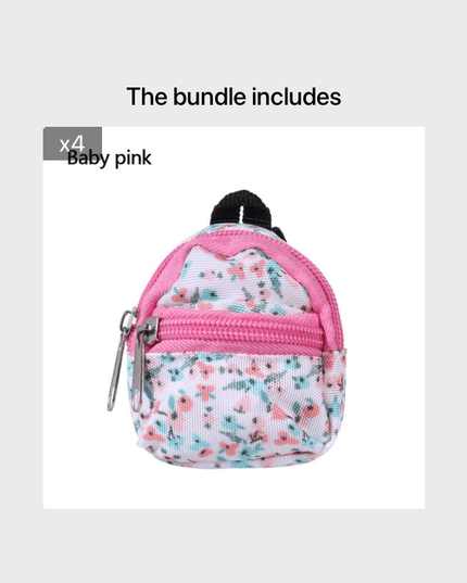 LABUBU Doll 30cm 1/6 BJD Doll Mini Bag Backpack, Mini Doll Bag Doll House Decoration, Toy Accessories for Gifts Halloween Christmas Gift