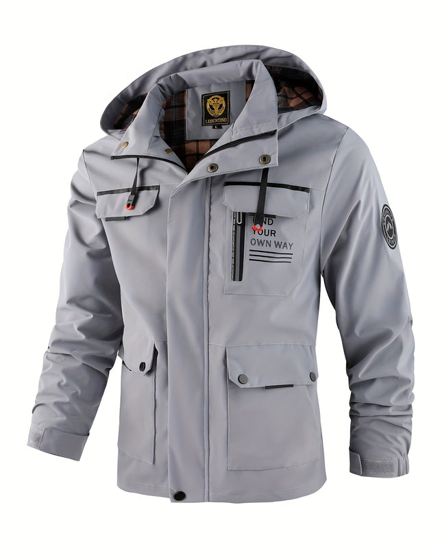 New Men's Fashion Casual Windbreaker Jacket, Spring Outdoor Thin Jacket