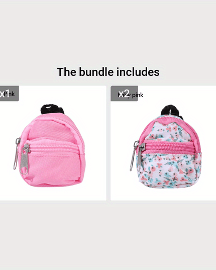 LABUBU Doll 30cm 1/6 BJD Doll Mini Bag Backpack, Mini Doll Bag Doll House Decoration, Toy Accessories for Gifts Halloween Christmas Gift