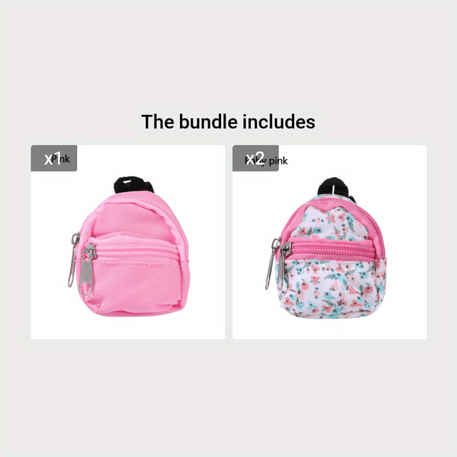 LABUBU Doll 30cm 1/6 BJD Doll Mini Bag Backpack, Mini Doll Bag Doll House Decoration, Toy Accessories for Gifts Halloween Christmas Gift