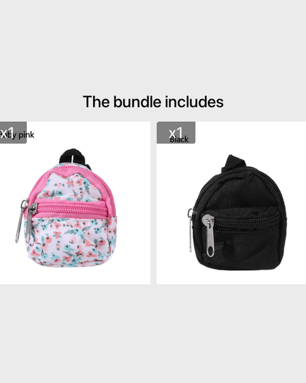 LABUBU Doll 30cm 1/6 BJD Doll Mini Bag Backpack, Mini Doll Bag Doll House Decoration, Toy Accessories for Gifts Halloween Christmas Gift