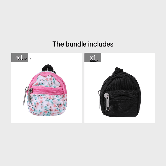 LABUBU Doll 30cm 1/6 BJD Doll Mini Bag Backpack, Mini Doll Bag Doll House Decoration, Toy Accessories for Gifts Halloween Christmas Gift