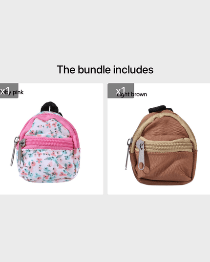 LABUBU Doll 30cm 1/6 BJD Doll Mini Bag Backpack, Mini Doll Bag Doll House Decoration, Toy Accessories for Gifts Halloween Christmas Gift