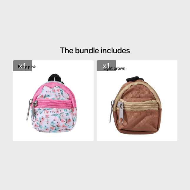 LABUBU Doll 30cm 1/6 BJD Doll Mini Bag Backpack, Mini Doll Bag Doll House Decoration, Toy Accessories for Gifts Halloween Christmas Gift