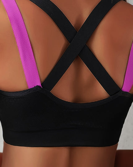 Comfortable and Supportive Seamless Mesh Cross Back Sport Bra for Yoga, Running, and Fitness - Breathable & Moisture-Wicking - For Women - Ideal for High-Impact Activities - Great Gift for Fitness Enthusiasts