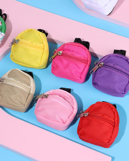 LABUBU Doll 30cm 1/6 BJD Doll Mini Bag Backpack, Mini Doll Bag Doll House Decoration, Toy Accessories for Gifts Halloween Christmas Gift