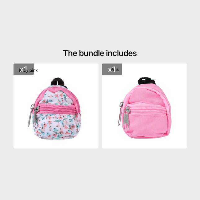 LABUBU Doll 30cm 1/6 BJD Doll Mini Bag Backpack, Mini Doll Bag Doll House Decoration, Toy Accessories for Gifts Halloween Christmas Gift