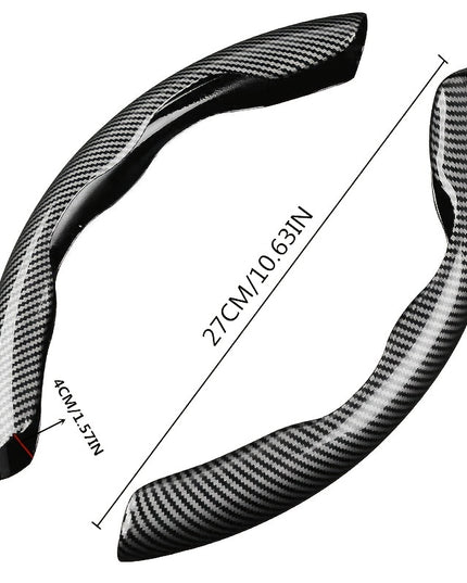 Upgrade Your Driving Experience With A Non-Slip Carbon Fiber Steering Wheel Cover!