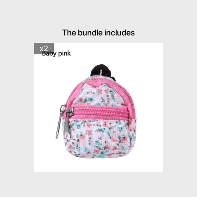 LABUBU Doll 30cm 1/6 BJD Doll Mini Bag Backpack, Mini Doll Bag Doll House Decoration, Toy Accessories for Gifts Halloween Christmas Gift