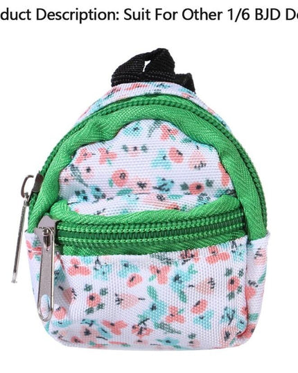 LABUBU Doll 30cm 1/6 BJD Doll Mini Bag Backpack, Mini Doll Bag Doll House Decoration, Toy Accessories for Gifts Halloween Christmas Gift