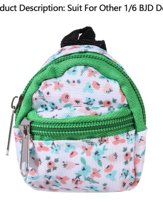 LABUBU Doll 30cm 1/6 BJD Doll Mini Bag Backpack, Mini Doll Bag Doll House Decoration, Toy Accessories for Gifts Halloween Christmas Gift